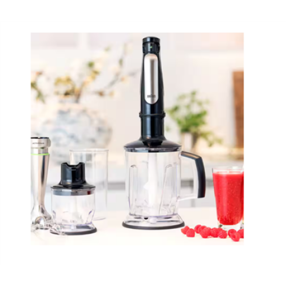Braun , MultiQuick 7 Hand Blender , MQ 7045X , Hand Blender , 1000 W , Number of speeds 6 , Chopper , Black/Stainless steel
