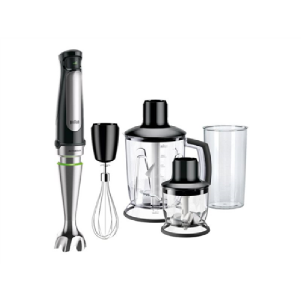 Braun , MultiQuick 7 Hand Blender , MQ 7045X , Hand Blender , 1000 W , Number of speeds 6 , Chopper , Black/Stainless steel
