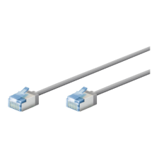 Goobay 74304 Ultra-Flexible CAT 6A Patch Cable, Slim, U/UTP, 0.15 m, Grey , Goobay