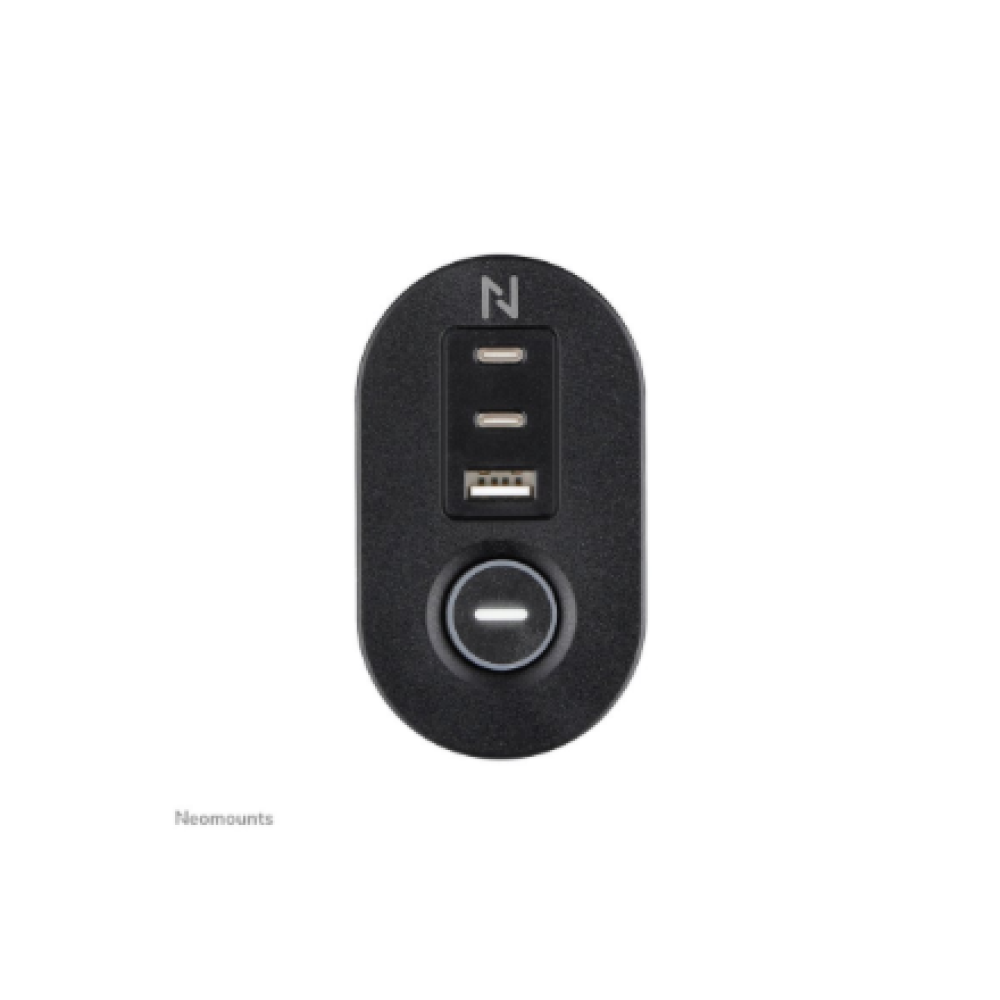 Neomounts , Desk socket with clamp and USB-C and USB-A ports - Quick charge , DS22-840BL6 , Black