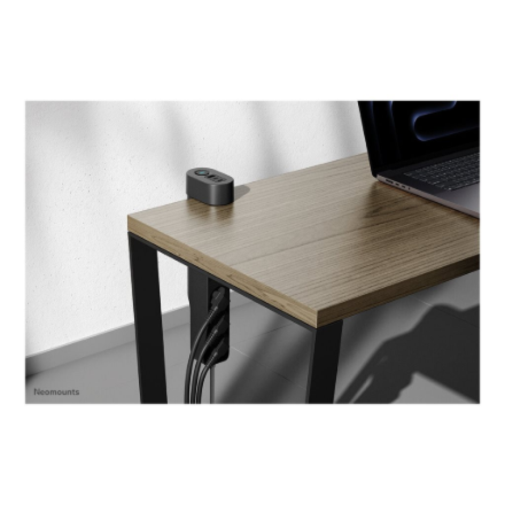 Neomounts , Desk socket with clamp and USB-C and USB-A ports - Quick charge , DS22-840BL6 , Black