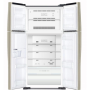Hitachi , R-W661PRU1 (GPW) , Refrigerator , Energy efficiency class F , Free standing , Side by side , Height 183.5 cm , Fridge net capacity 396 L , Freezer net capacity 144 L , Display , 40 dB , Glass White