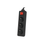 PS1-03E-0150-BK Lanberg Cable Power Strip, 3X French Outlets with Switch, Quality-Grade Copper, 1.5 m , PS1-03E-0150-BK