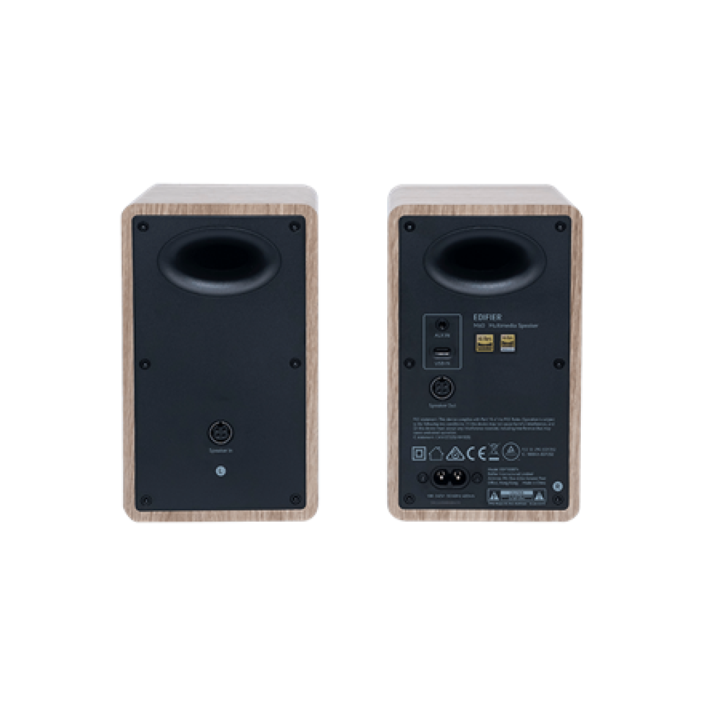 Edifier Compact Desktop 2.0 Speakers , M60 , 66 W , Bluetooth , Classic Oak , Wireless connection
