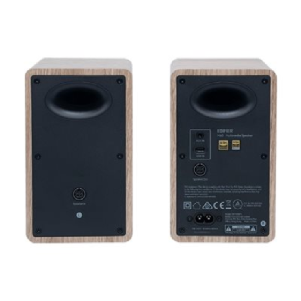 Edifier Compact Desktop 2.0 Speakers , M60 , 66 W , Bluetooth , Classic Oak , Wireless connection
