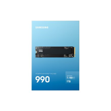Samsung SSD , 990 , 1000 GB , SSD form factor M.2 2280 , Solid-state drive interface PCIe 4.0 x4, NVMe 2.0 , Read speed 7150 MB/s , Write speed 6450 MB/s