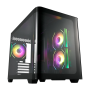 FSP Case , S380 , Black , Mid Tower , Power supply included No
