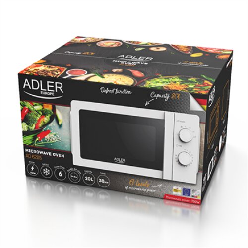 Adler , Microwave Oven , AD 6205 , Free standing , 700 W , White