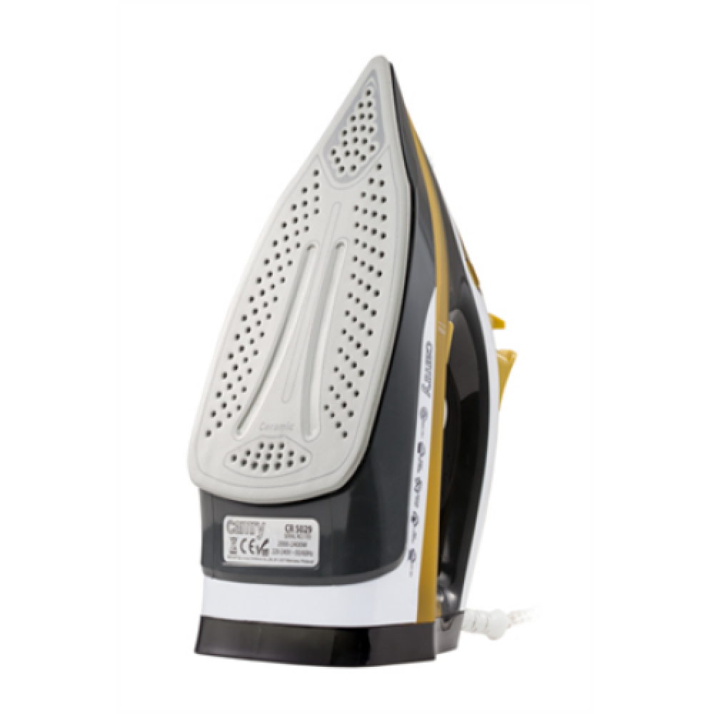 Camry , Iron , CR 5029 , Steam Iron , 2400 W , Continuous steam 40 g/min , Steam boost performance 70 g/min , White/Black/Gold