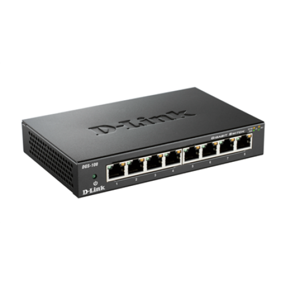 D-Link , Switch , DGS-108/E , Unmanaged , Desktop , Gigabit Ethernet (copper) ports quantity 8 , 60 month(s)
