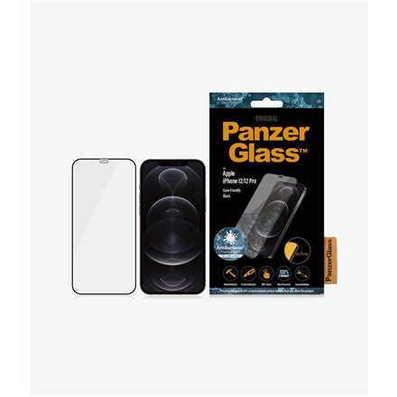 PanzerGlass , Apple , For iPhone 12/12 Pro , Glass , Black , 100% touch; The coating is non-toxic , Case Friendly