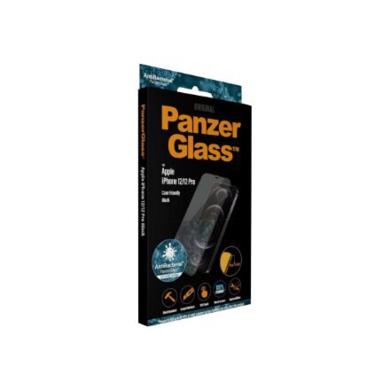 PanzerGlass , Apple , For iPhone 12/12 Pro , Glass , Black , 100% touch; The coating is non-toxic , Case Friendly