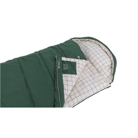 Outwell Camper Prime Green , Sleeping Bag , 235 x 90 cm , Temperature -15 to 5 °C , Right Zipper