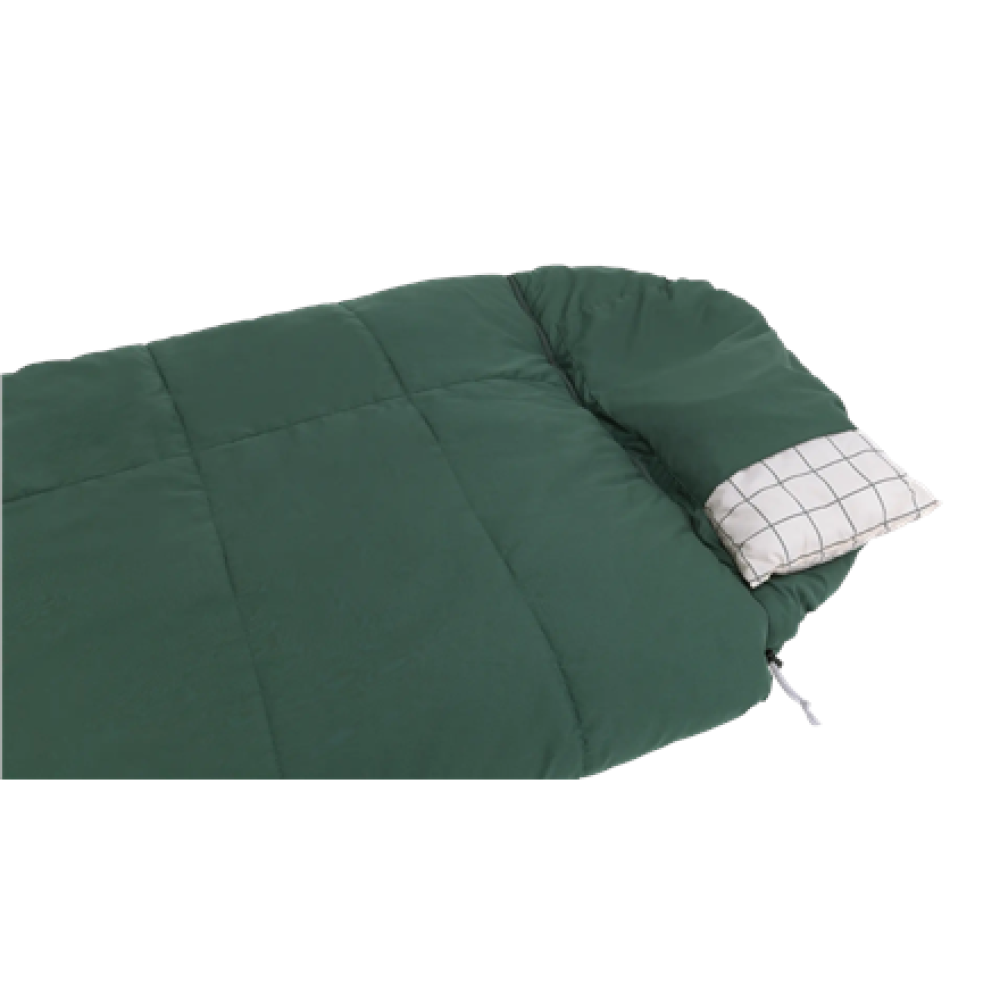Outwell Camper Prime Green , Sleeping Bag , 235 x 90 cm , -15 to 5 °C , Right Zipper
