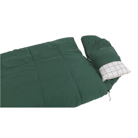 Outwell Camper Prime Green , Sleeping Bag , 235 x 90 cm , Temperature -15 to 5 °C , Right Zipper