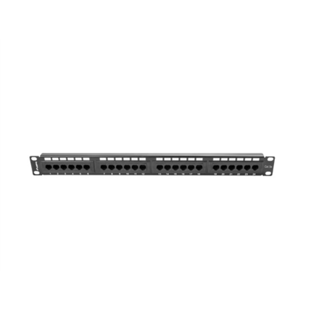 Lanberg , Patch Panel 24 port 1U 19 CAT.5E UTP , PPU5-1024-B , Black