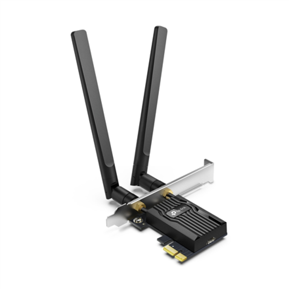 TP-LINK AX900 Wi-Fi 6 Bluetooth PCIe Adapter , Archer TX10E , 802.11ax , MU-MiMO Yes , no PoE , Antenna type Two High Gain Dual-Band Antennas
