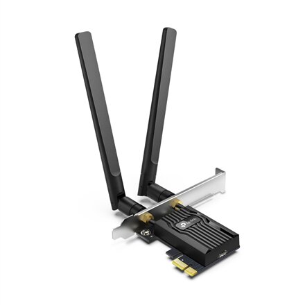 TP-LINK AX900 Wi-Fi 6 Bluetooth PCIe Adapter , Archer TX10E , 802.11ax , MU-MiMO Yes , no PoE , Antenna type Two High Gain Dual-Band Antennas