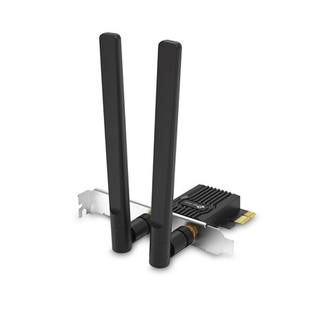 TP-LINK AX900 Wi-Fi 6 Bluetooth PCIe Adapter , Archer TX10E , 802.11ax , MU-MiMO Yes , no PoE , Antenna type Two High Gain Dual-Band Antennas