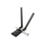 TP-LINK AX900 Wi-Fi 6 Bluetooth PCIe Adapter , Archer TX10E , 802.11ax , MU-MiMO Yes , no PoE , Antenna type Two High Gain Dual-Band Antennas
