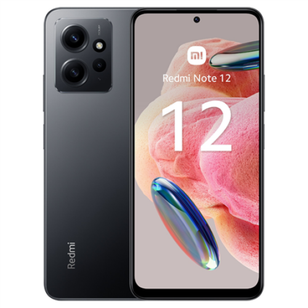 Xiaomi , Redmi , Note 12 , Onyx Gray , 6.67 , AMOLED , 1080 x 2400 , Qualcomm SM4375 , Snapdragon 4 Gen 1 (6 nm) , Internal RAM 4 GB , 128 GB , MicroSDXC , Dual SIM , Nano-SIM , 4G , Main camera 48+8+2 MP , Secondary camera 13 MP , Android , 12 , 5000 mAh