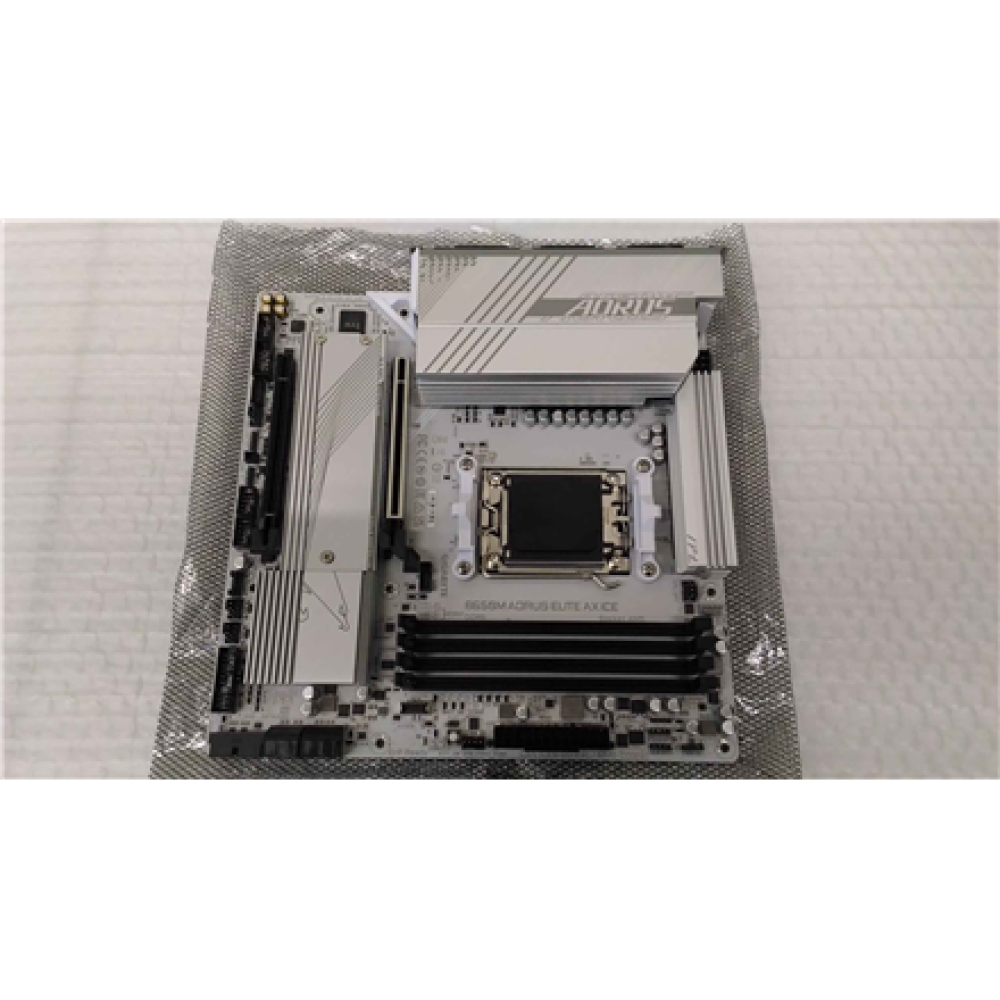 SALE OUT. , Gigabyte B650M A ELITE AX ICE , Processor family AMD , Processor socket AM5 , DDR5 , Supported hard disk drive interfaces SATA, M.2 , Number of SATA connectors 4 , USED, REFURBISHED , Gigabyte , B650M A ELITE AX ICE , Processor family AMD , Pr