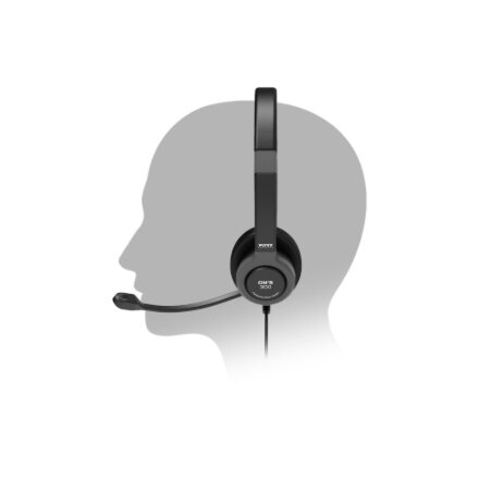 PORT CONNECT , Stereo USB Headphone PRO ONR 300 , Wired , On-ear , Black , Noise canceling
