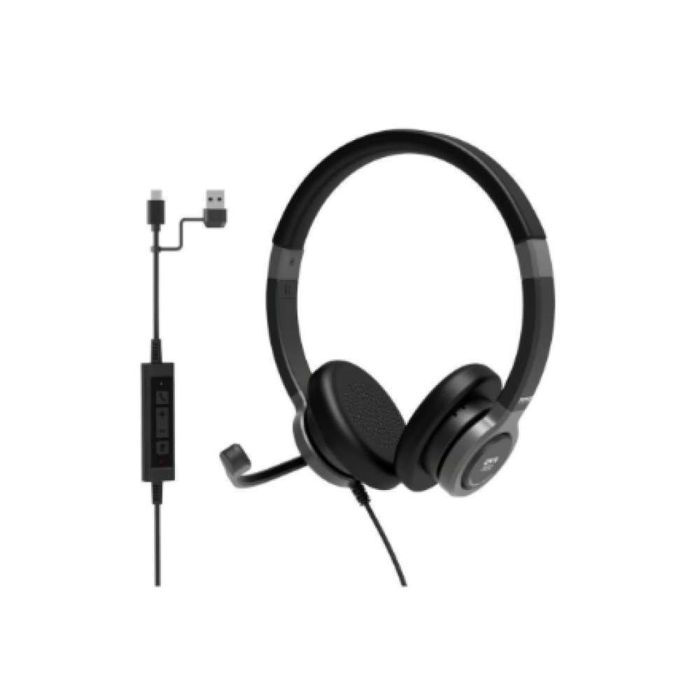 PORT CONNECT , Stereo USB Headphone PRO ONR 300 , Wired , On-ear , Noise canceling , Black