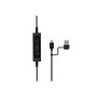 PORT CONNECT , Stereo USB Headphone PRO ONR 300 , Wired , On-ear , Black , Noise canceling