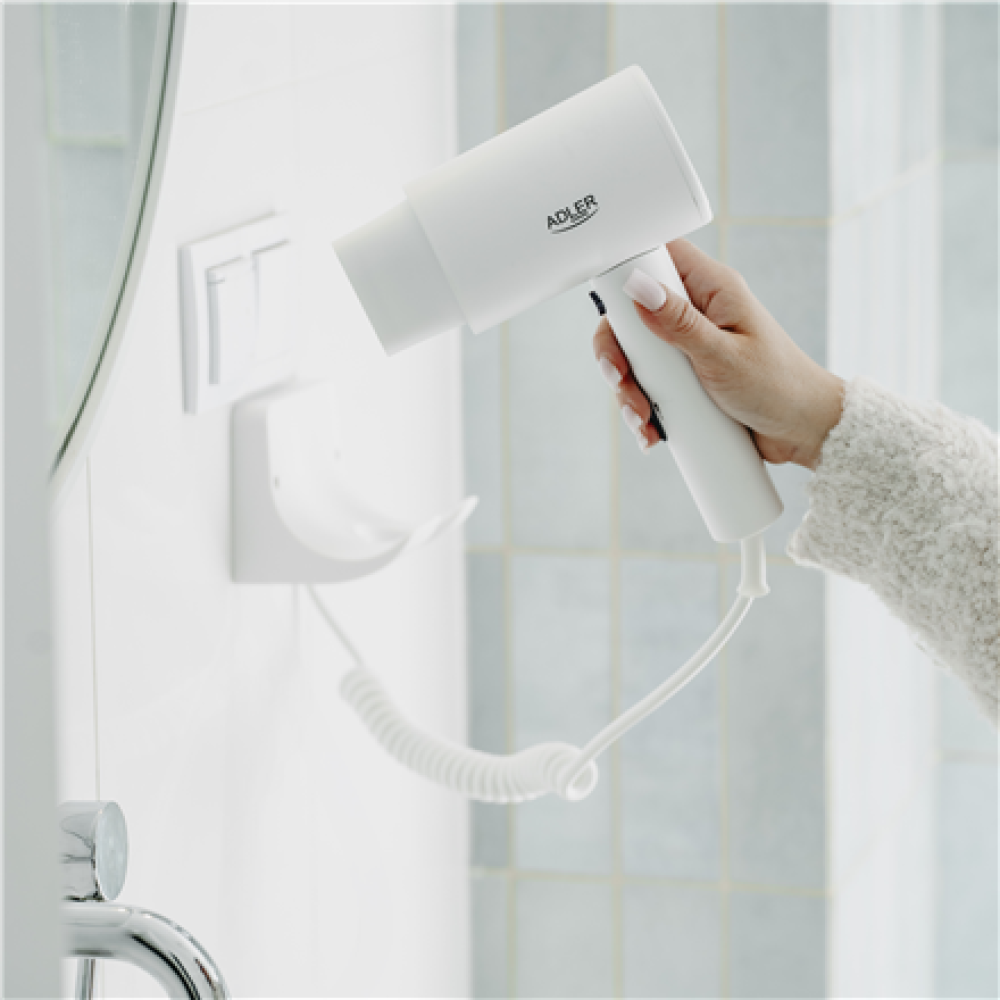 Adler Wall-Mount Hair Dryer , AD 2285 , 2000 W , Number of temperature settings 3 , White