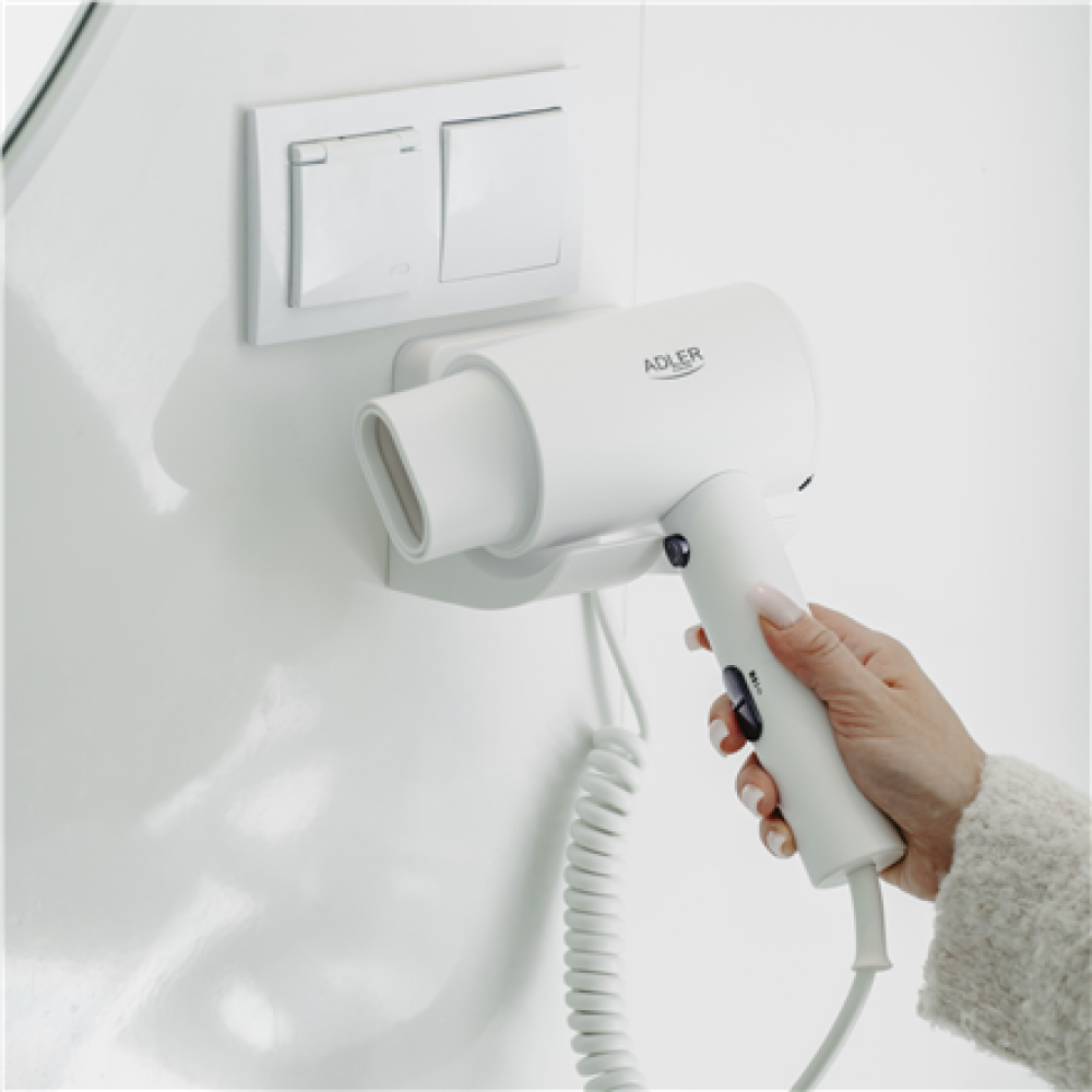 Adler Wall-Mount Hair Dryer , AD 2285 , 2000 W , Number of temperature settings 3 , White