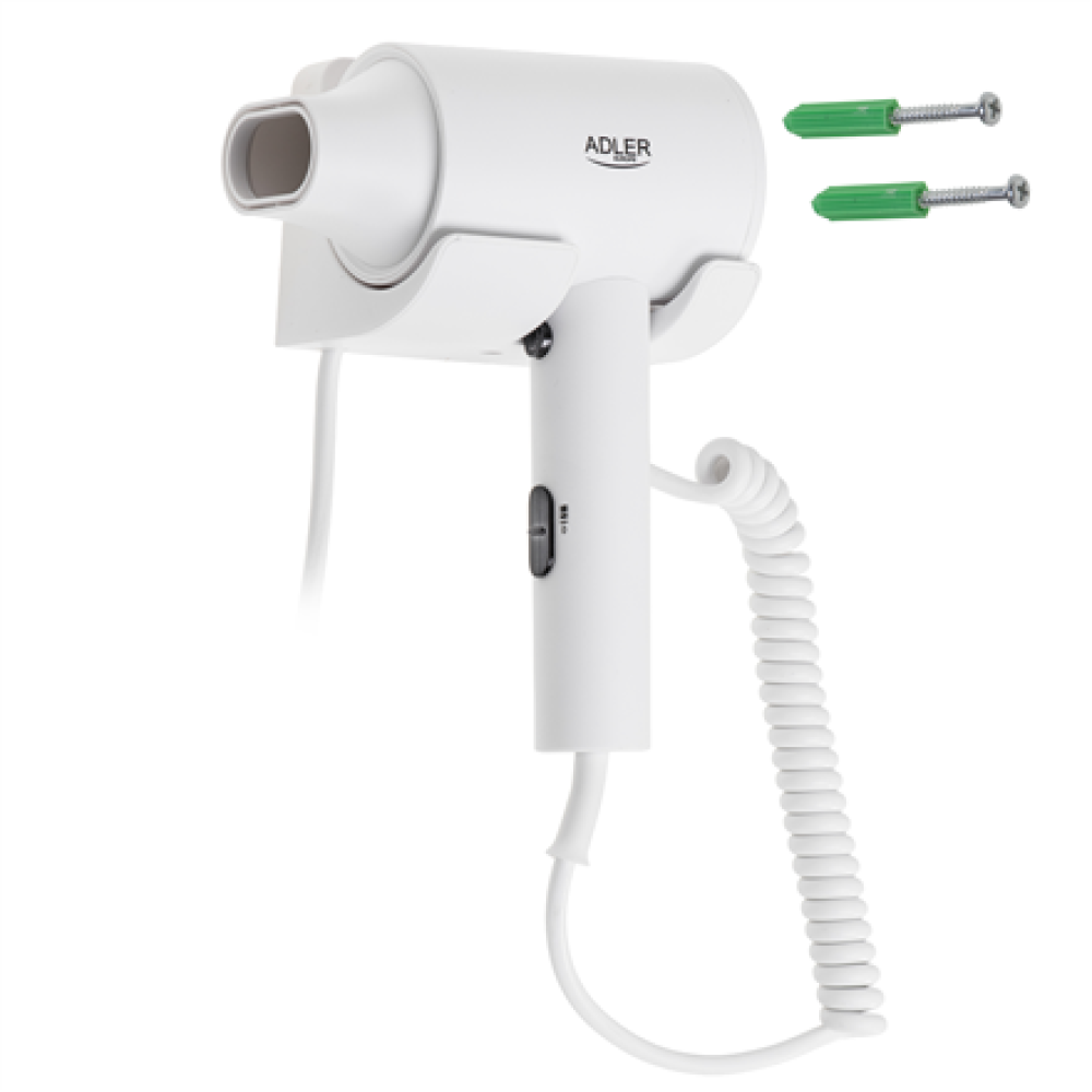 Adler Wall-Mount Hair Dryer , AD 2285 , 2000 W , Number of temperature settings 3 , White