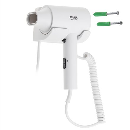 Adler Wall-Mount Hair Dryer , AD 2285 , 2000 W , Number of temperature settings 3 , White
