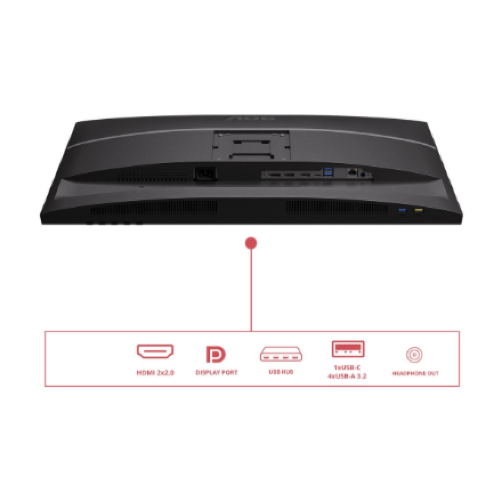 AOC U27E4CV , 27 , IPS , UHD , 16:9 , 60 Hz , 4 ms , 3840 x 2160 pixels , 400 cd/m² , HDMI ports quantity 2 , Black