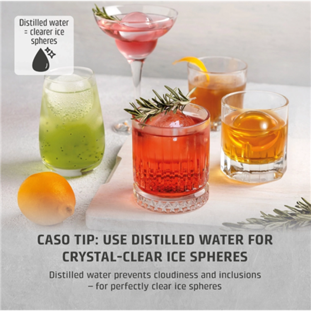 Caso Ice Cube Maker , Clear Ice Advanced , Power 130 W , Capacity 1.5 L , Matt Black