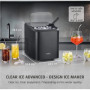 Caso Ice Cube Maker , Clear Ice Advanced , Power 130 W , Capacity 1.5 L , Matt Black