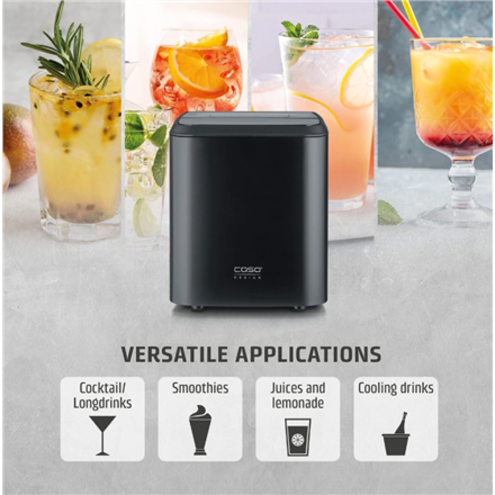 Caso Ice Cube Maker , Clear Ice Advanced , Power 130 W , Capacity 1.5 L , Matt Black