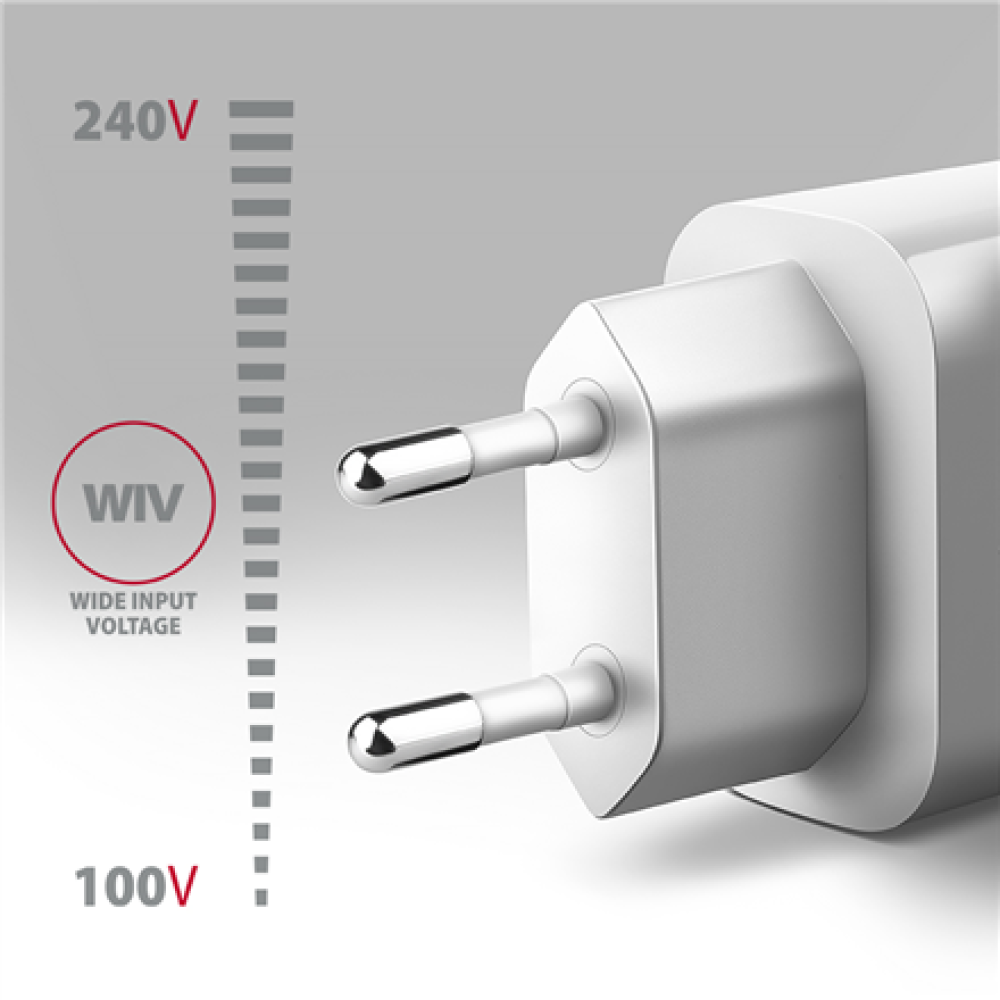 AXAGON Wallcharger 1x port USB-A, QC3.0/AFC/FCP/Apple, 18W , ACU-QC18W