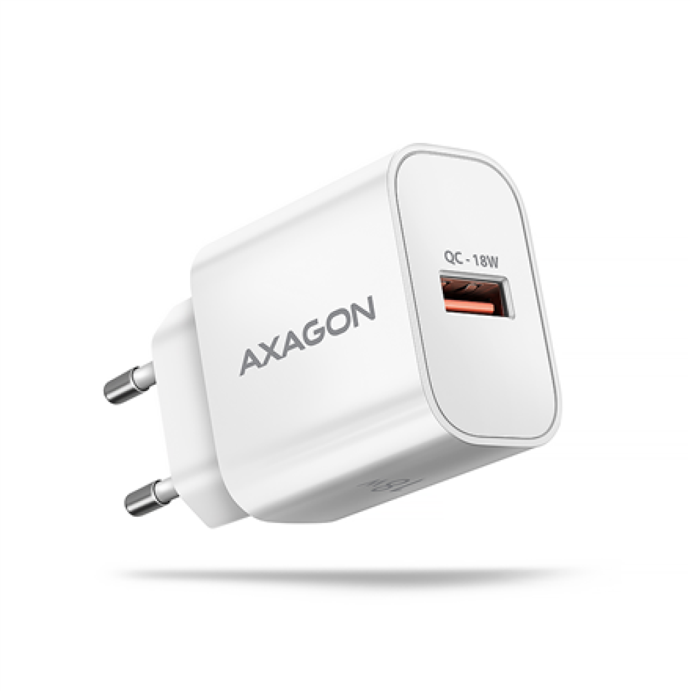 AXAGON Wallcharger 1x port USB-A, QC3.0/AFC/FCP/Apple, 18W , ACU-QC18W