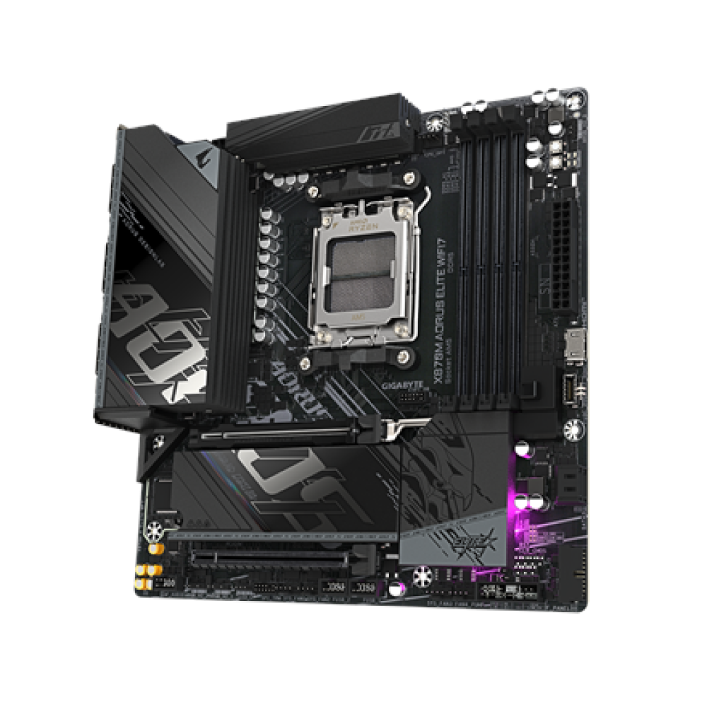 Gigabyte X870M AORUS ELITE WIFI7 , Processor family AMD , Processor socket AM5 , DDR5 , Supported hard disk drive interfaces SATA, M.2 , Number of SATA connectors 2