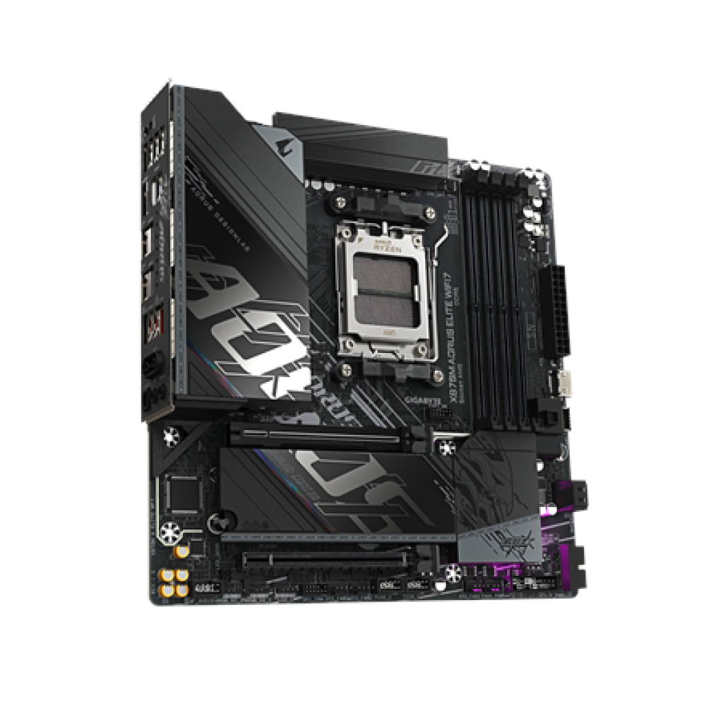 Gigabyte X870M AORUS ELITE WIFI7 , Processor family AMD , Processor socket AM5 , DDR5 , Supported hard disk drive interfaces SATA, M.2 , Number of SATA connectors 2