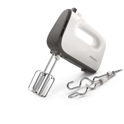 Philips , Mixer , HR3740/00 , Hand Mixer , 450 W , Number of speeds 5 , Turbo mode , White/Grey