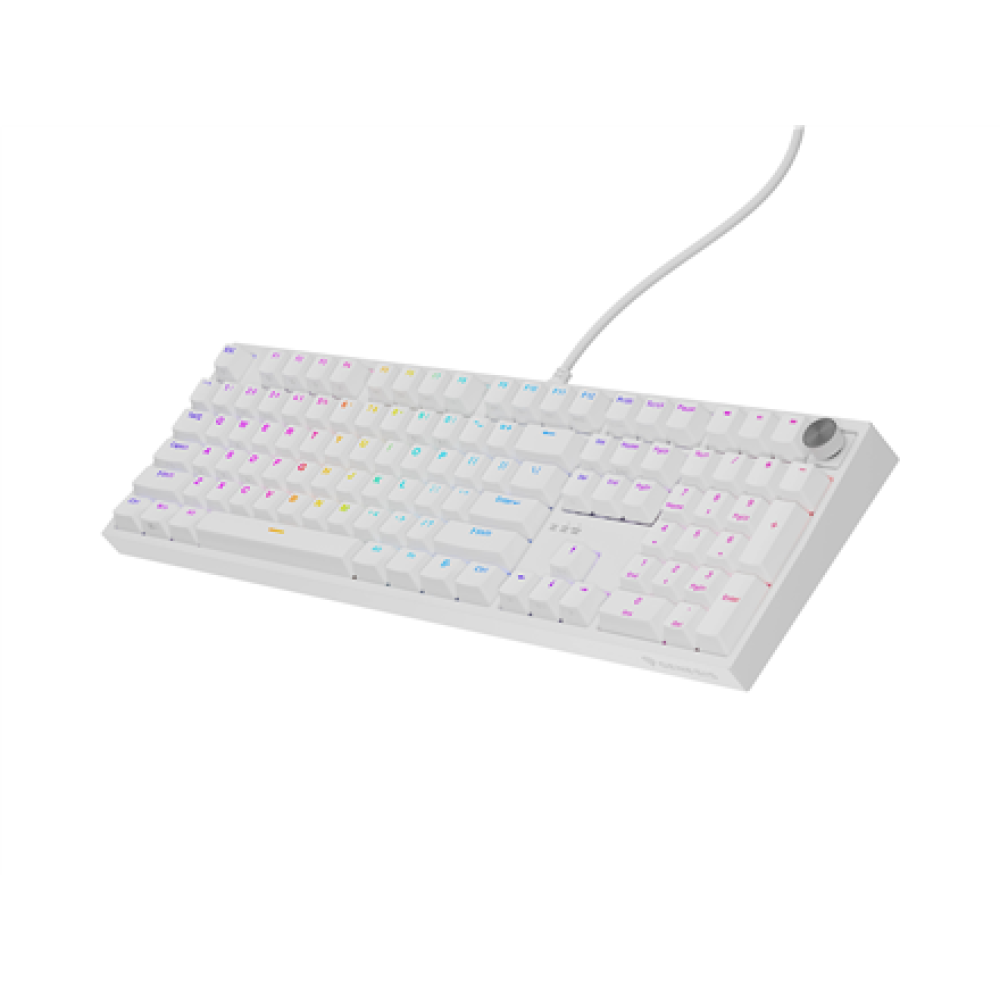 Genesis Thor 404 , Mechanical Gaming Keyboard , Wired , US , White , USB , Outemu Peach Silent