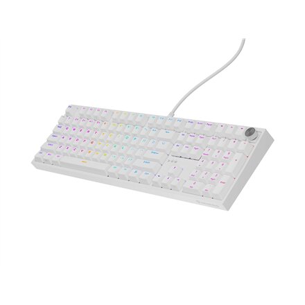 Genesis Thor 404 , Mechanical Gaming Keyboard , Wired , US , Outemu Peach Silent , White