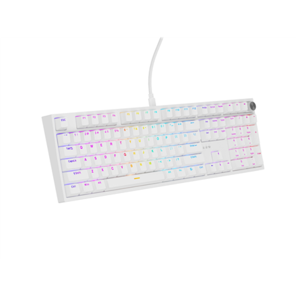 Genesis Thor 404 , Mechanical Gaming Keyboard , Wired , US , White , USB , Outemu Peach Silent
