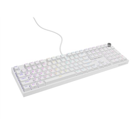 Genesis Thor 404 , Mechanical Gaming Keyboard , Wired , US , Outemu Peach Silent , White