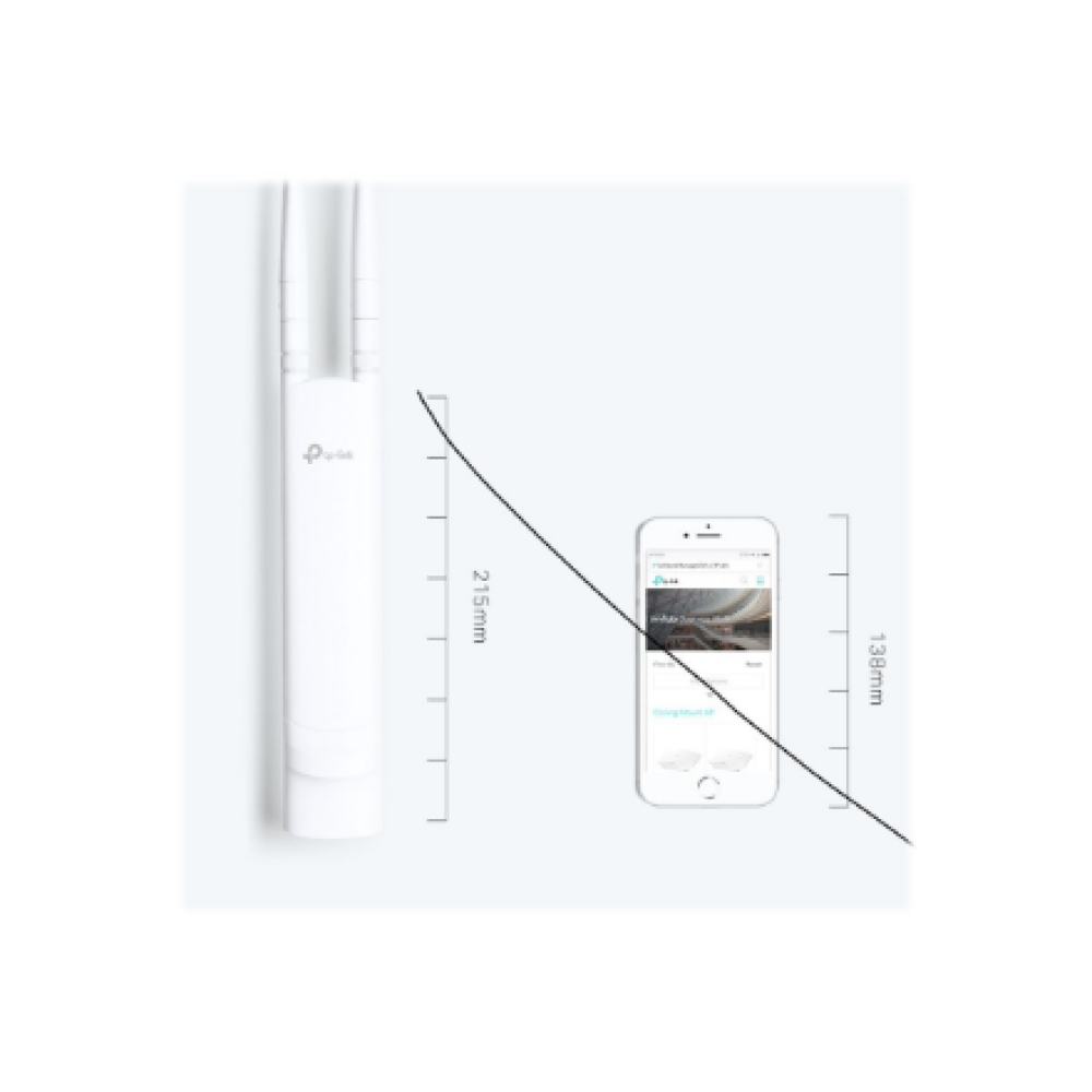 TP-LINK , N300 Wireless N Outdoor Access Point , EAP110 , 802.11n , 2.4 GHz , 300 Mbit/s , Ethernet LAN (RJ-45) ports 1 , MU-MiMO Yes , PoE in , Antenna type 2xExternal