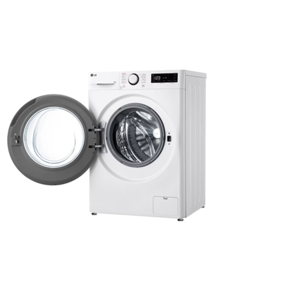 LG Washing machine , F2WR509SBW , Energy efficiency class A , Front loading , Washing capacity 9 kg , 1200 RPM , Depth 48 cm , Width 60 cm , Display , LED , Steam function , White