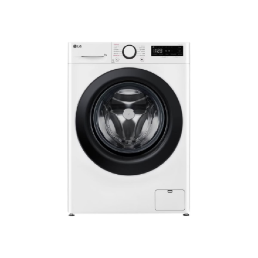 LG Washing machine , F2WR509SBW , Energy efficiency class A , Front loading , Washing capacity 9 kg , 1200 RPM , Depth 48 cm , Width 60 cm , Display , LED , Steam function , White
