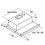 CATA , Hood , TF 2003 600 GBK , Energy efficiency class C , Telescopic , Width 60 cm , 390 m³/h , Mechanical control , Black Glass , LED
